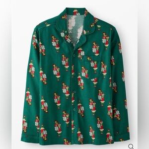 Hanna Anderson Dr. Seuss Grinch Flannel Pajama Top Unisex Adult Large NWT Xmas